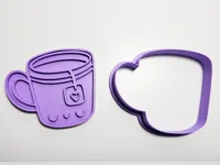 Emporte-pièce tasse de thé avec tampon — photo 3