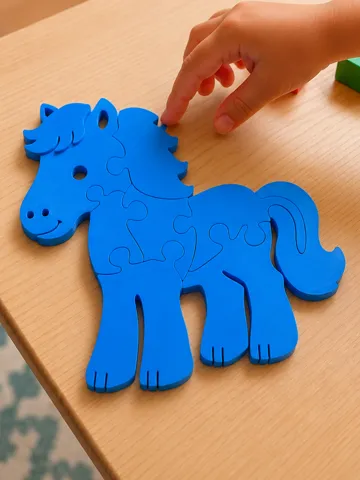 Modelo para impresión 3D: 3D Pferdepuzzle für Kinder im Holz-Stil — vista de referencia 2