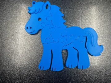 Modelo para impresión 3D: 3D Pferdepuzzle für Kinder im Holz-Stil — vista de referencia 4