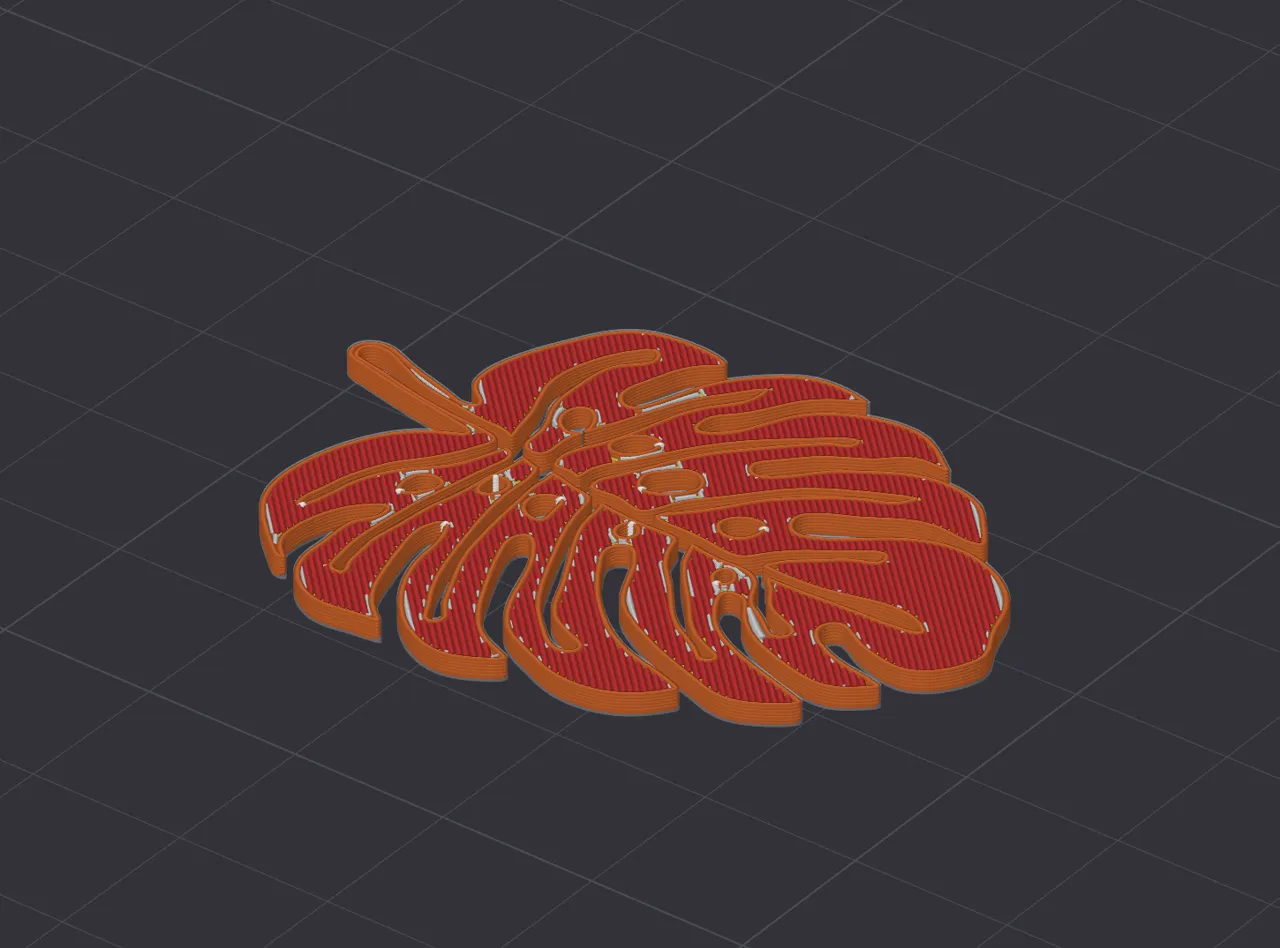 Monstera Earrings - Keychain view 3