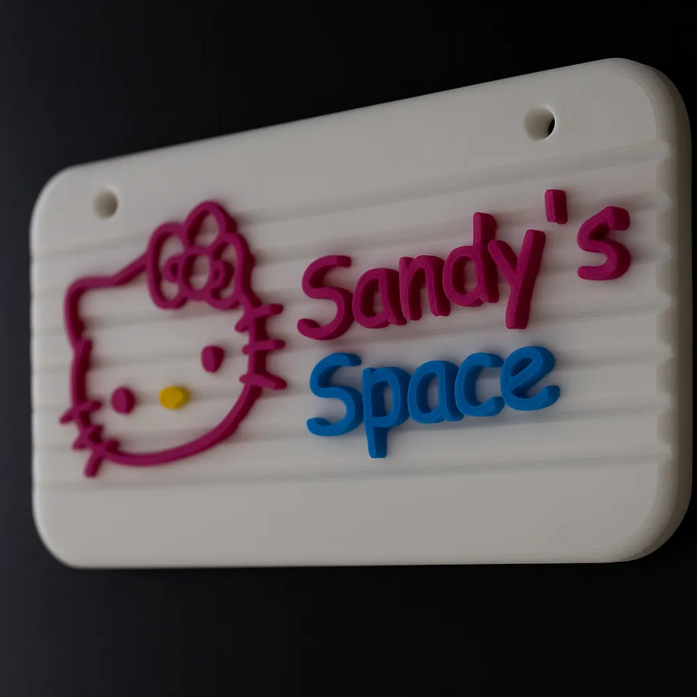 Custom Hello Kitty Sign - Free 3D Print Model - MakerWorld