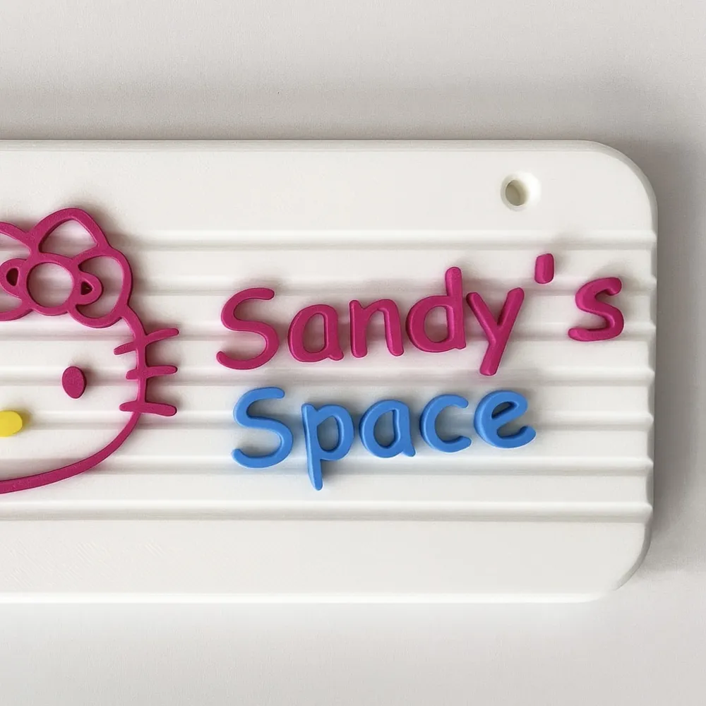 Custom Hello Kitty Sign - Free 3D Print Model - MakerWorld