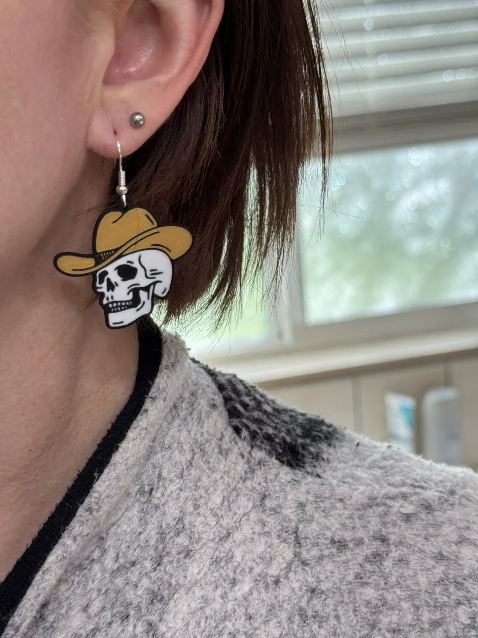 Western Skull Earrings view 2