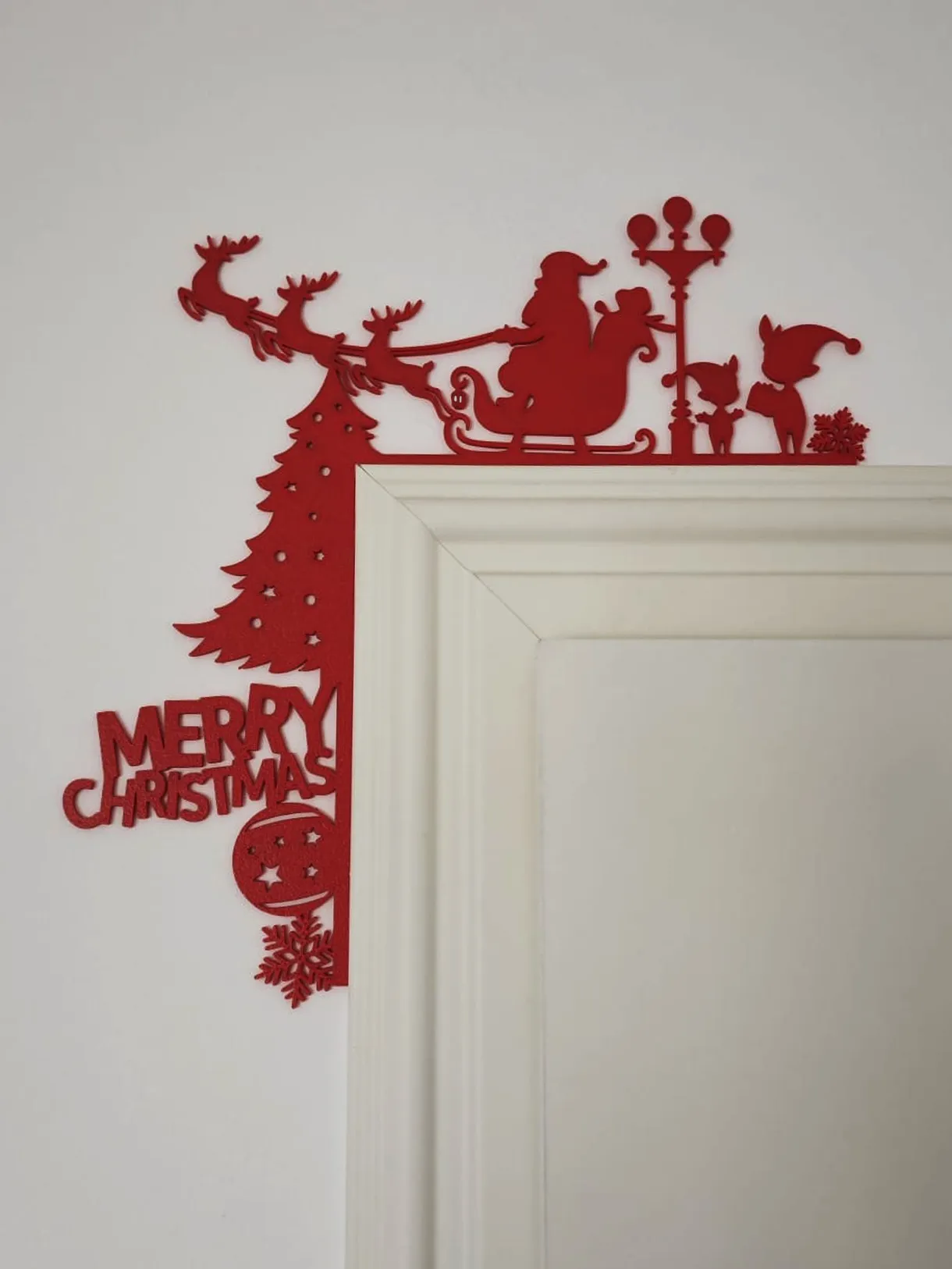 Merry Christmas Santa Door Corner view 4