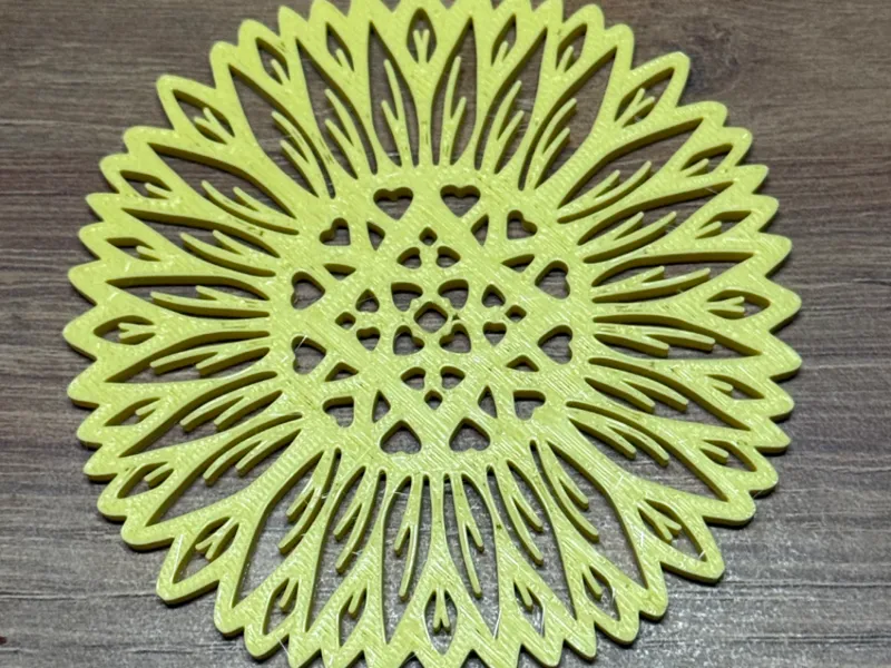 Sunflower geometric coaster