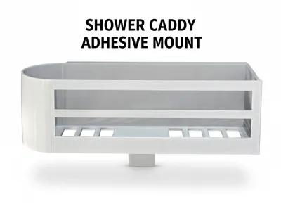 Shower Caddy with Integrated Adhesive Mount