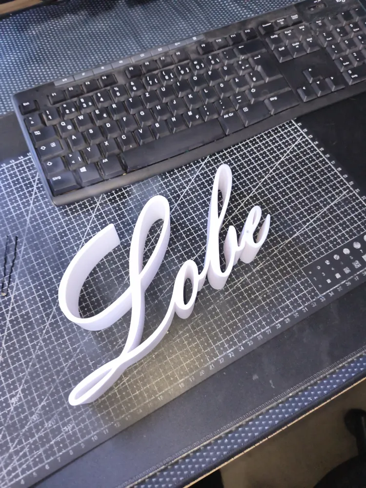 Love letter sign – Romantic Lettering Wall - Free 3D Print Model ...