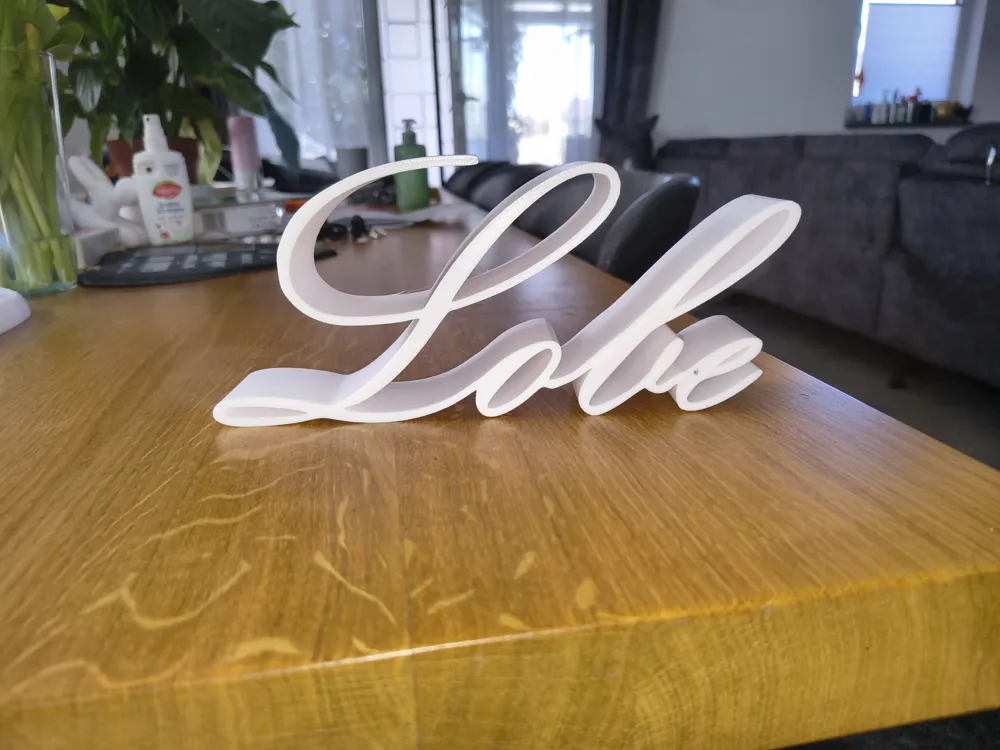 Love letter sign – Romantic Lettering Wall - Free 3D Print Model ...