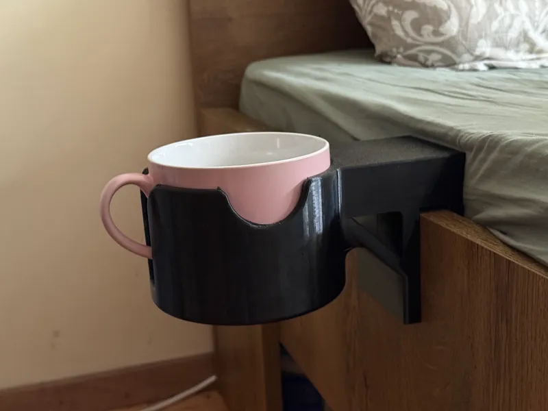 Bed Frame Cup Glass Holder 