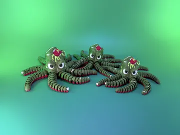 Accesorio para filamento: Articulated Zombie Octopus — vista de referencia 4