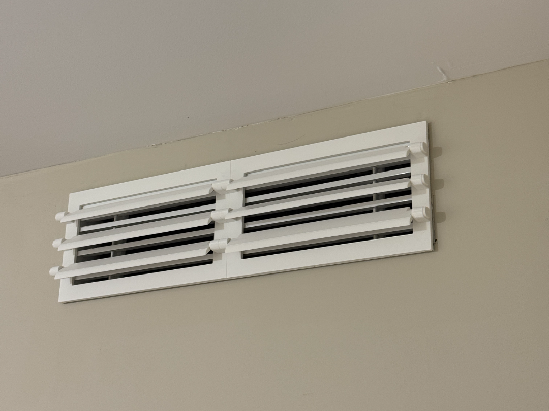 Modular AC Vent Deflector.No-Drill Louvered Damper