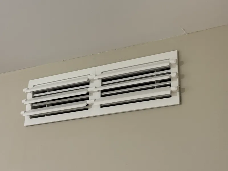 Modular AC Vent Deflector.No-Drill Louvered Damper