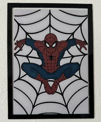 Spiderman 4 Colori - Card - Hueforge