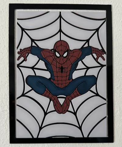 Spiderman 4 Colori - Card - Hueforge