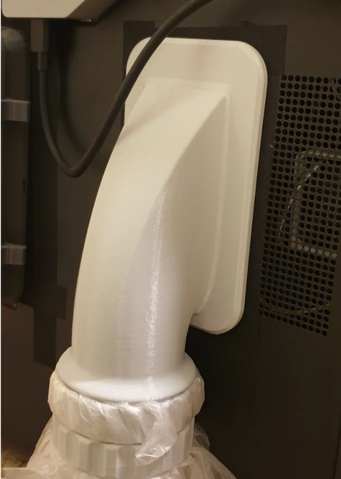 Trash bag poop chute for Bambu Lab P1P/X1C