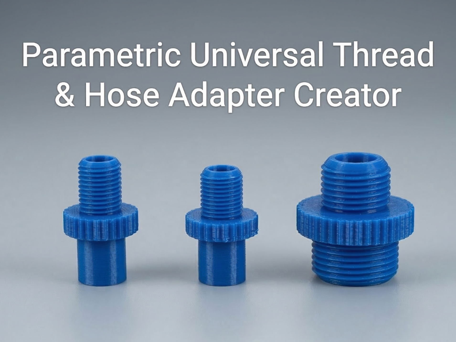 Parametric Universal Thread & Hose Adapter Creator