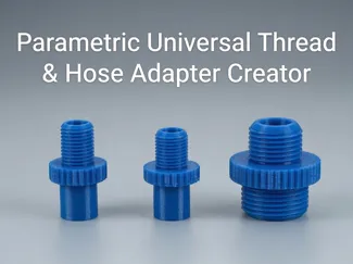 Parametric Universal Thread & Hose Adapter Creator