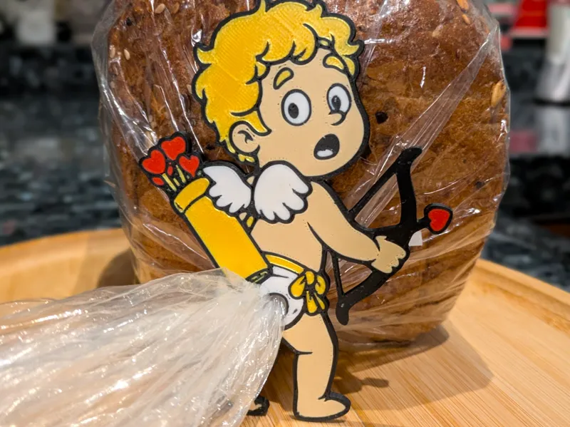 Valentine Cupid Bread Bag Clip