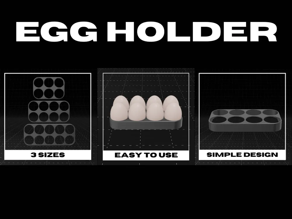Egg Holder – 3 Sizes - Free 3D Print Model - MakerWorld