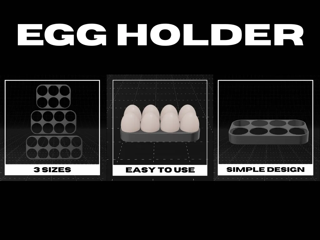 Egg Holder – 3 Sizes - Free 3D Print Model - MakerWorld