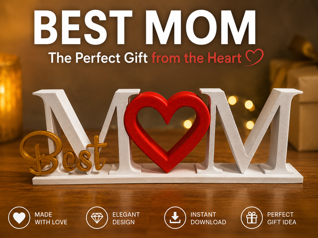 BEST MOM  | Mother’s Day Gift Decor