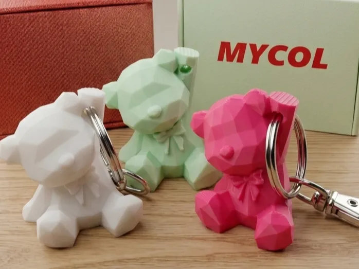 Poly Bear Keychain – Low Poly Teddy Bear Key Ring