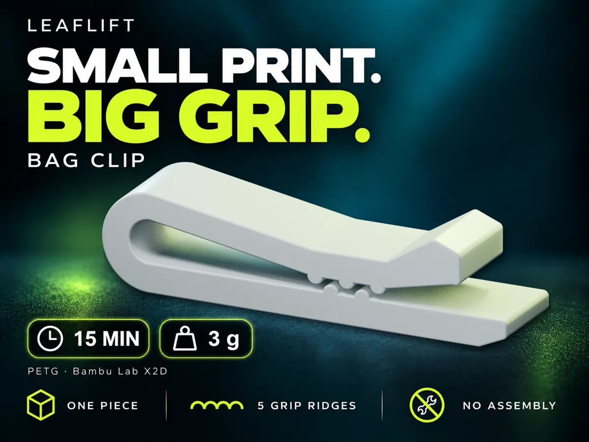 Universal Usb Maker Universal Bag Clip - Bag closing clip - Free 3D Print Model - MakerWorld