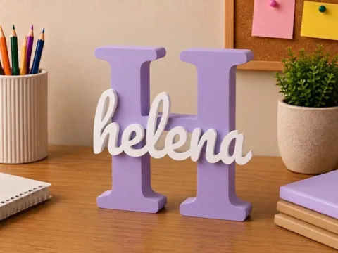Accesorio para impresora 3D: Nombre decorativo Helena NO AMS — referencia de MakerWorld