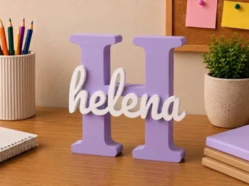 Accesorio para impresora 3D: Nombre decorativo Helena NO AMS — vista de referencia 3