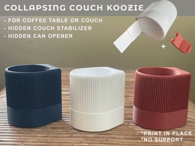 Collapsing Couch Koozie (with hidden can opener)