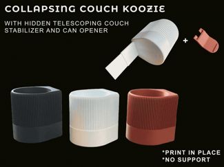 Collapsing Couch Koozie (with hidden can opener)
