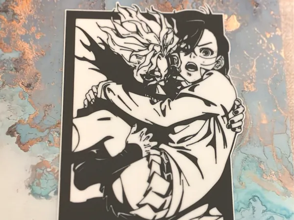 Décoration murale 2D Ken et Momo - Dan Da Dan