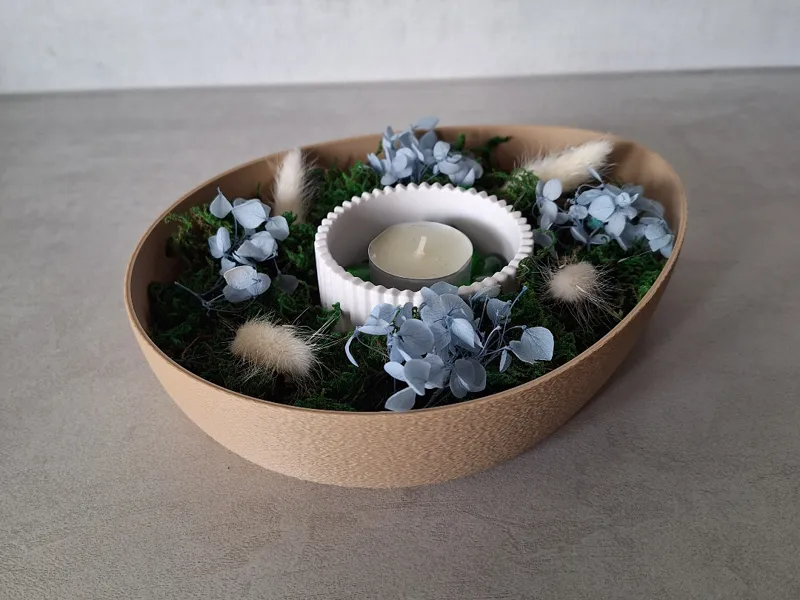 Moderne Eiförmige Osterschale mit Fuzzyskin Design