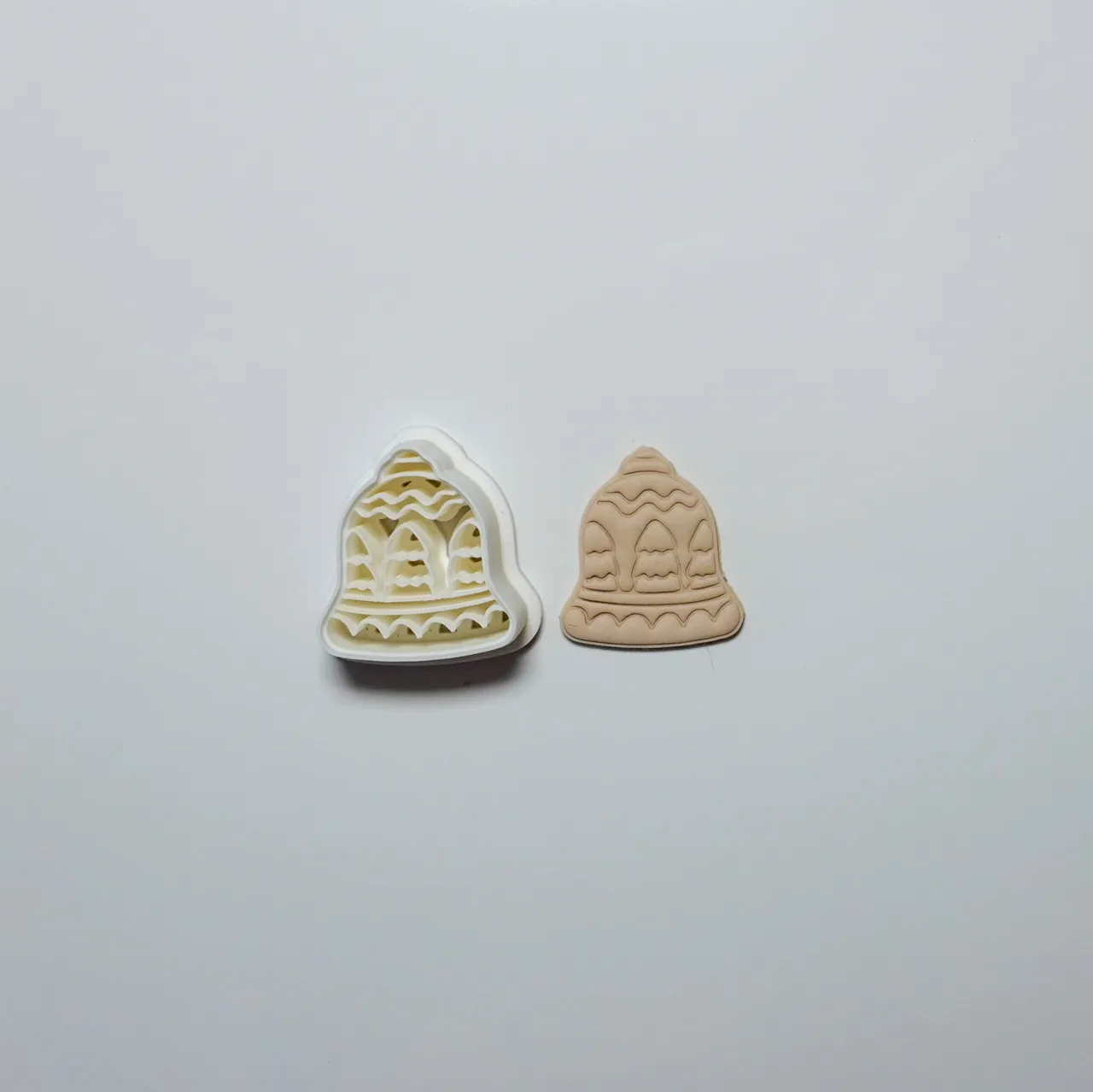 Christmas Bell Bauble Polymer Clay Cutter Earrings view 2