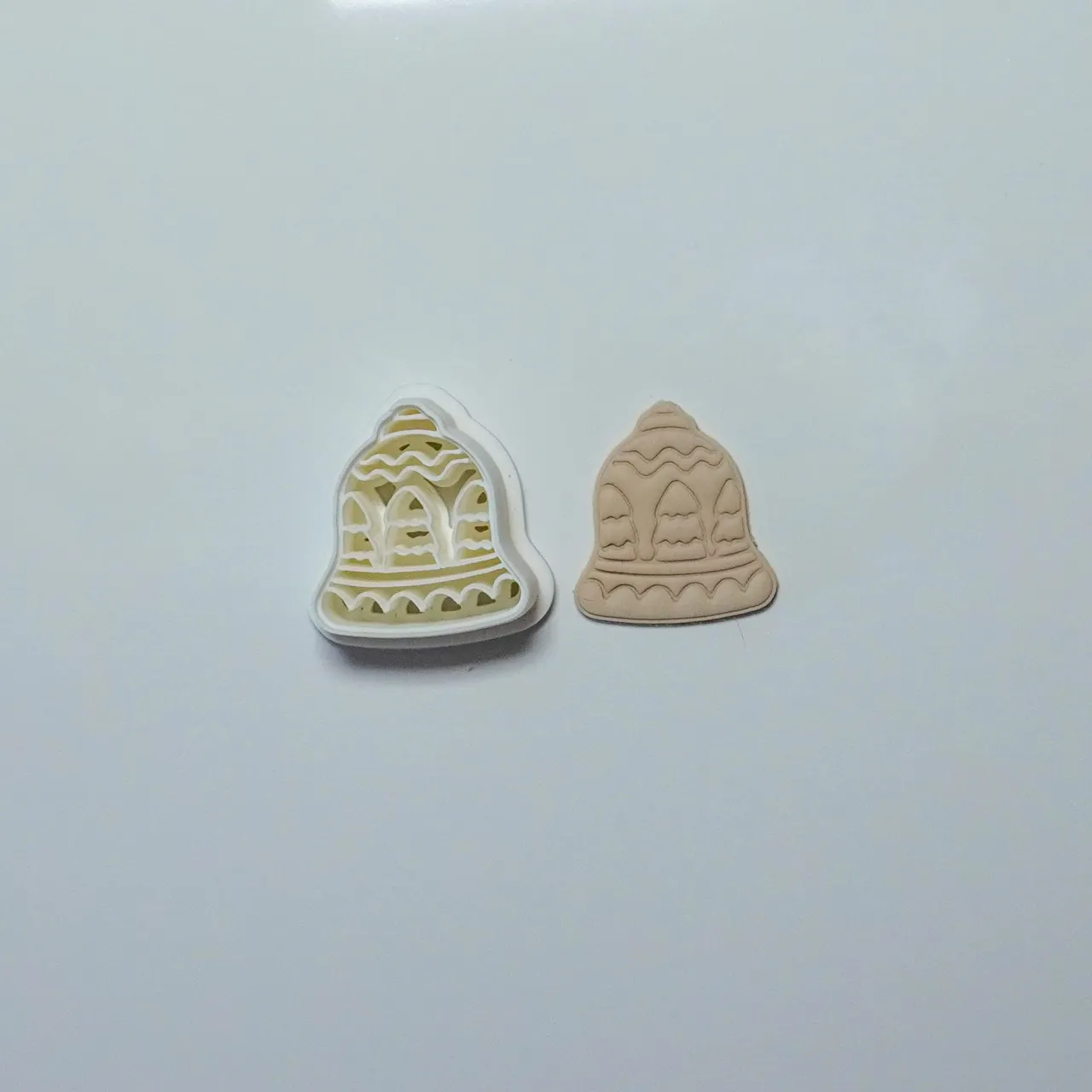 Christmas Bell Bauble Polymer Clay Cutter Earrings view 3