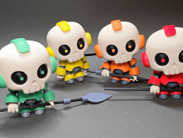 Skullbotz Cute Articulated Desk Toy - No AMS