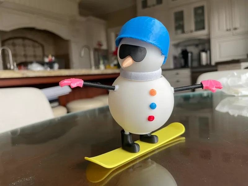 Snowman in Action - snowboarding