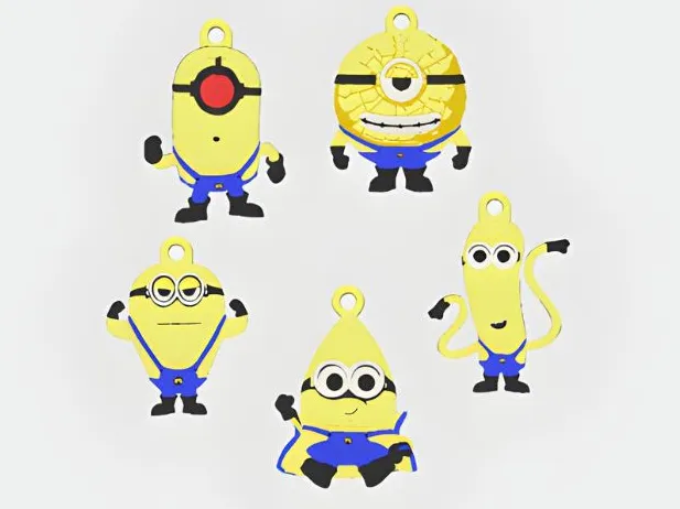 Mega-minions keychain
