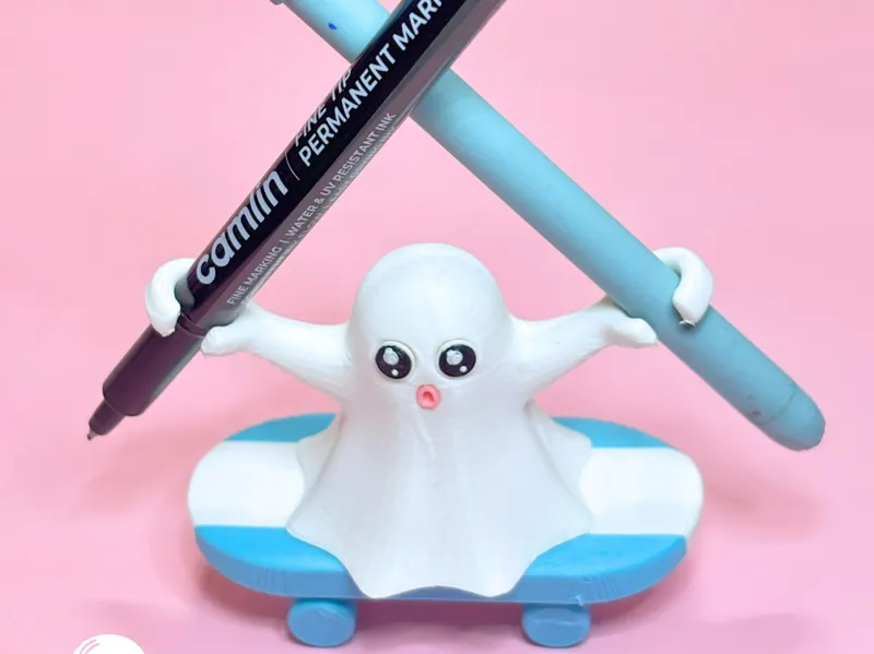 Tiny Cute Skate Boo (Ghost) Holder