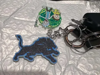 Detroit Lions keychain or necklace charm