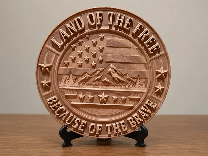 Land of the Free Because of the Brave Circle