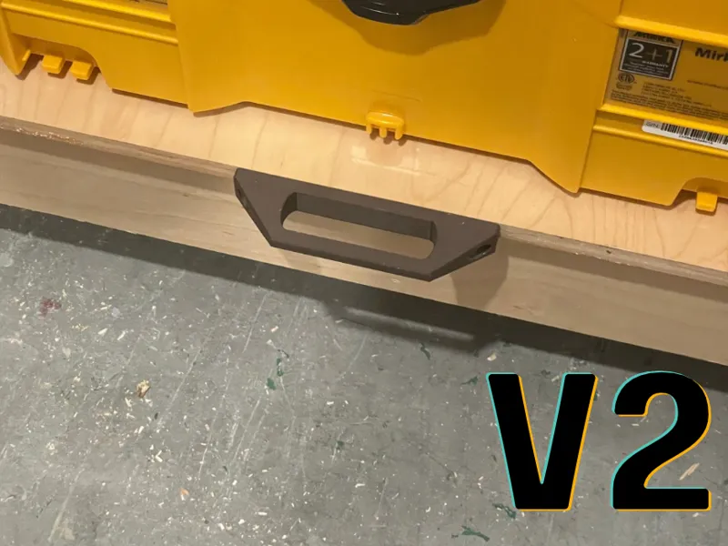 Plywood undermount handle V2 (more support)