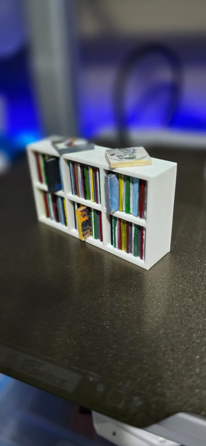 Mini Vinyl Kallax Shelf (Customize) - Free 3D Print Model - MakerWorld