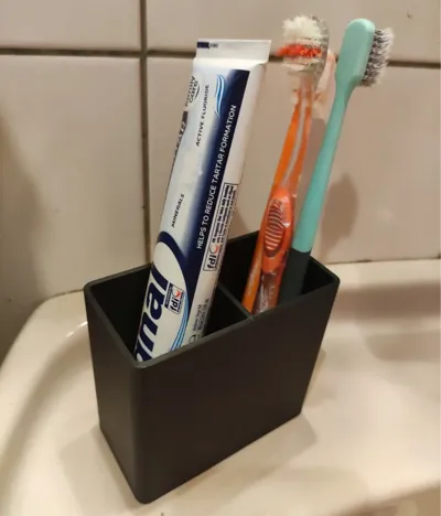 Toothbrush and toothpaste holder
