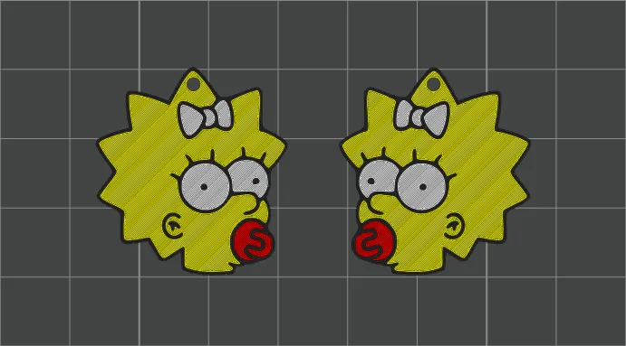Maggie Simpson Earrings view 2