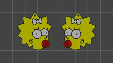 Maggie Simpson Earrings view 2
