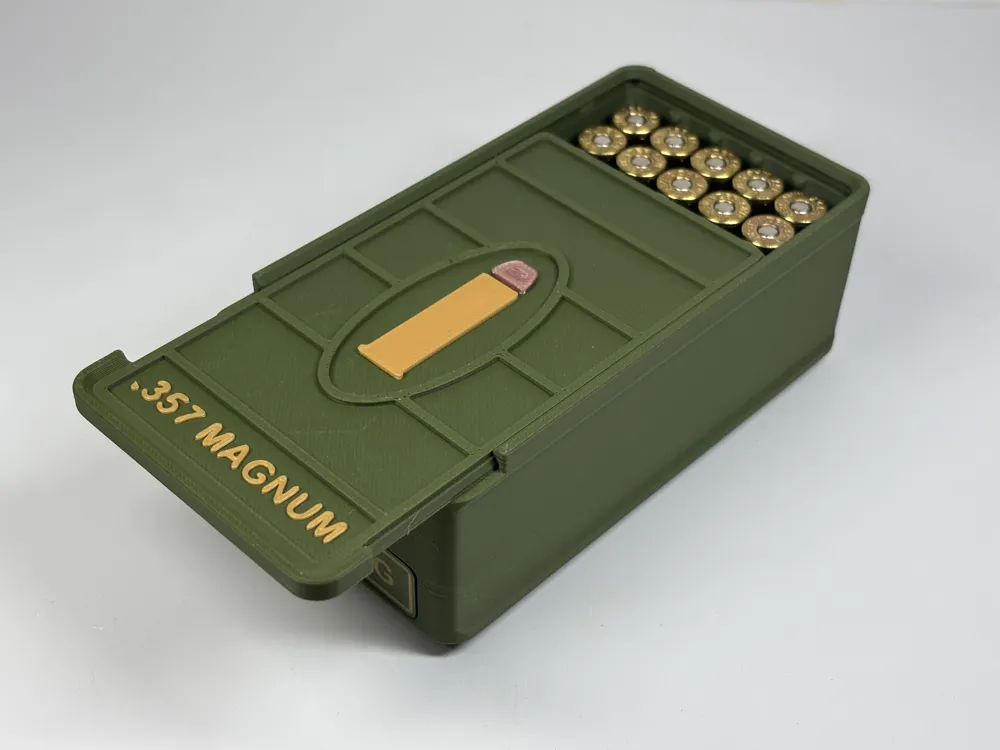 Ammo Storage Box 357 Magnum 50 Rounds - Free 3D Print Model - MakerWorld