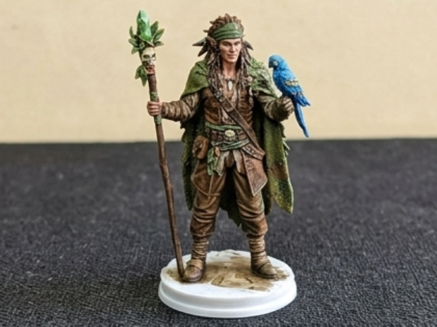 Miniatura D&D - Elfo Druido Pirata 