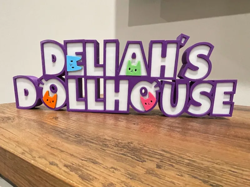 Lily's Dollhouse - Custom Gabby Nameplate 