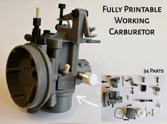 Fully Printable Working Carburetor